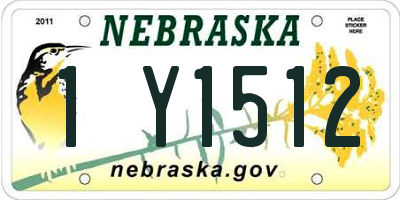 NE license plate 1Y1512