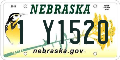 NE license plate 1Y1520