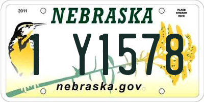 NE license plate 1Y1578