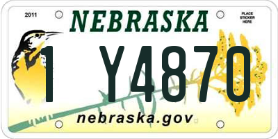 NE license plate 1Y4870