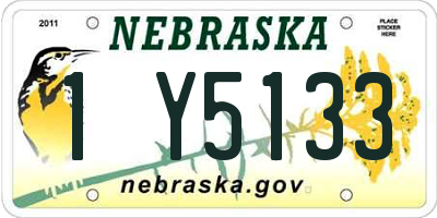 NE license plate 1Y5133