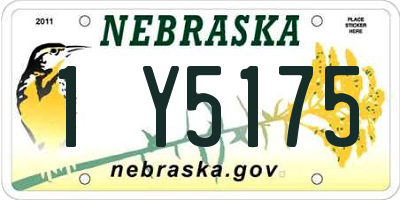 NE license plate 1Y5175