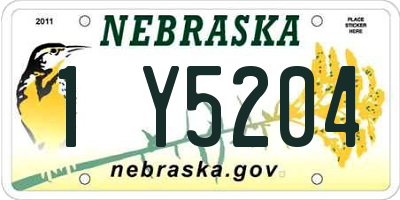 NE license plate 1Y5204