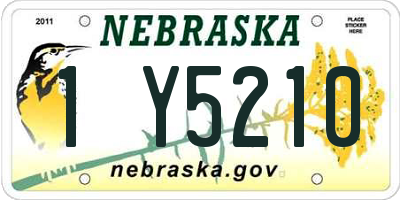 NE license plate 1Y5210