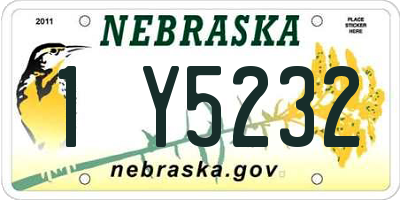 NE license plate 1Y5232