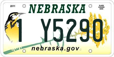 NE license plate 1Y5290
