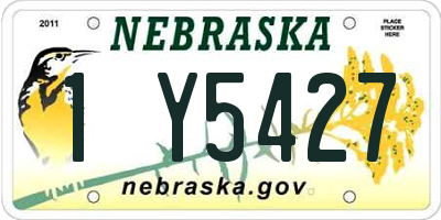 NE license plate 1Y5427