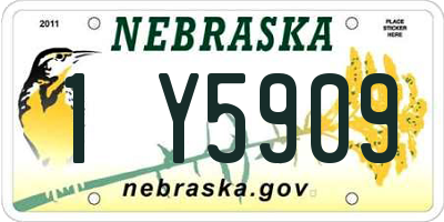 NE license plate 1Y5909