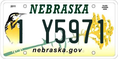 NE license plate 1Y5971