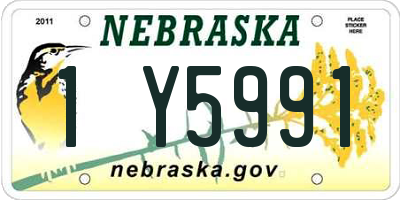 NE license plate 1Y5991