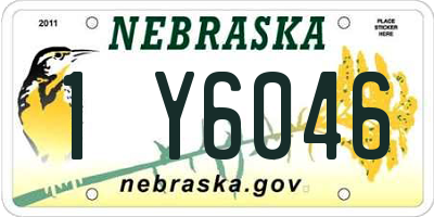NE license plate 1Y6046