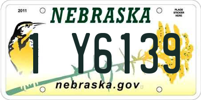 NE license plate 1Y6139