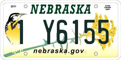 NE license plate 1Y6155