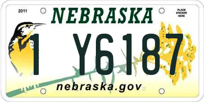 NE license plate 1Y6187