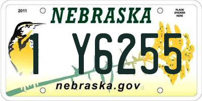 NE license plate 1Y6255