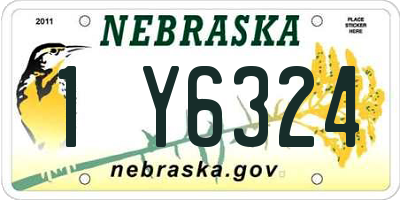 NE license plate 1Y6324