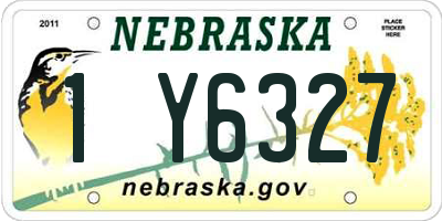 NE license plate 1Y6327