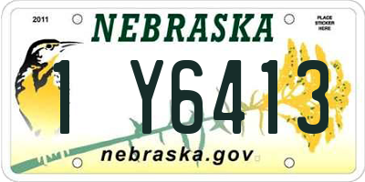 NE license plate 1Y6413