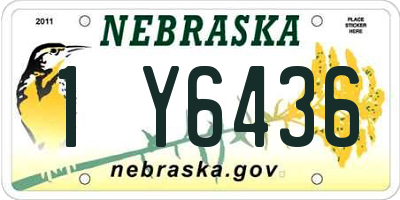 NE license plate 1Y6436