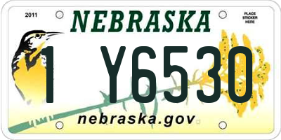 NE license plate 1Y6530