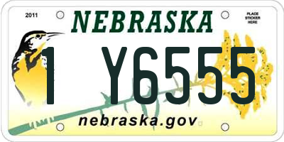 NE license plate 1Y6555