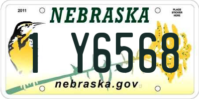 NE license plate 1Y6568