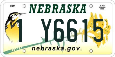 NE license plate 1Y6615