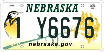 NE license plate 1Y6676