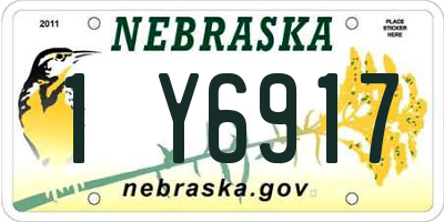 NE license plate 1Y6917