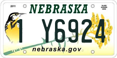 NE license plate 1Y6924