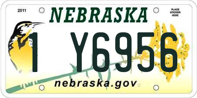 NE license plate 1Y6956
