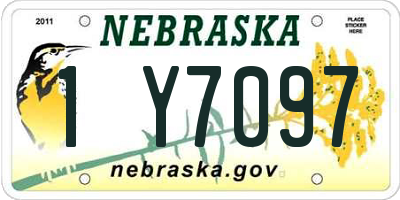 NE license plate 1Y7097