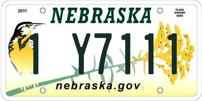 NE license plate 1Y7111