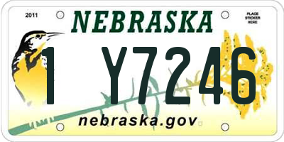 NE license plate 1Y7246