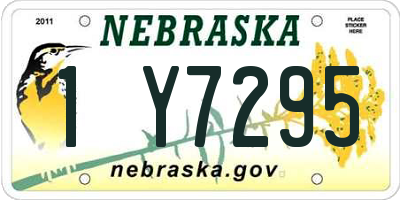 NE license plate 1Y7295