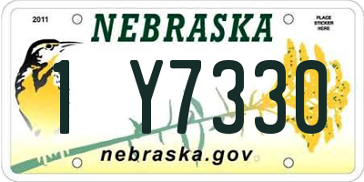 NE license plate 1Y7330