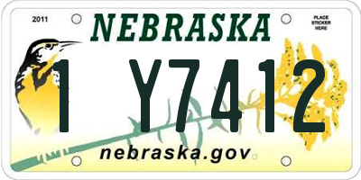 NE license plate 1Y7412