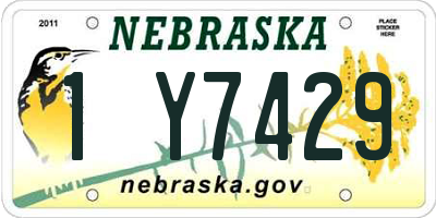 NE license plate 1Y7429