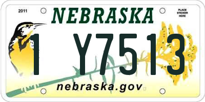 NE license plate 1Y7513