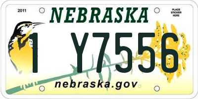 NE license plate 1Y7556