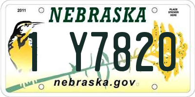 NE license plate 1Y7820