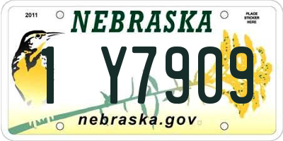 NE license plate 1Y7909