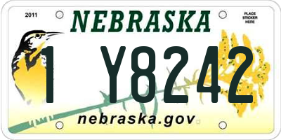NE license plate 1Y8242