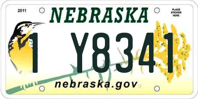 NE license plate 1Y8341