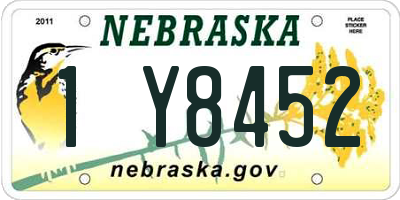 NE license plate 1Y8452