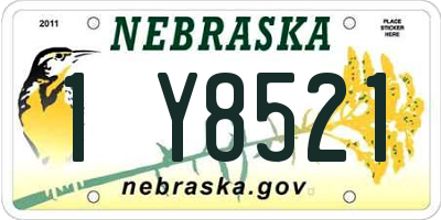 NE license plate 1Y8521