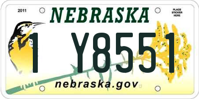 NE license plate 1Y8551