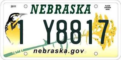 NE license plate 1Y8817