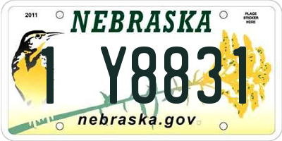 NE license plate 1Y8831