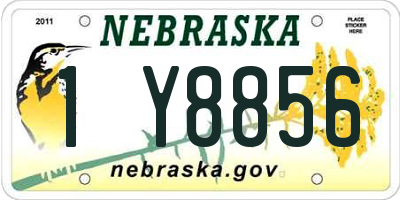 NE license plate 1Y8856